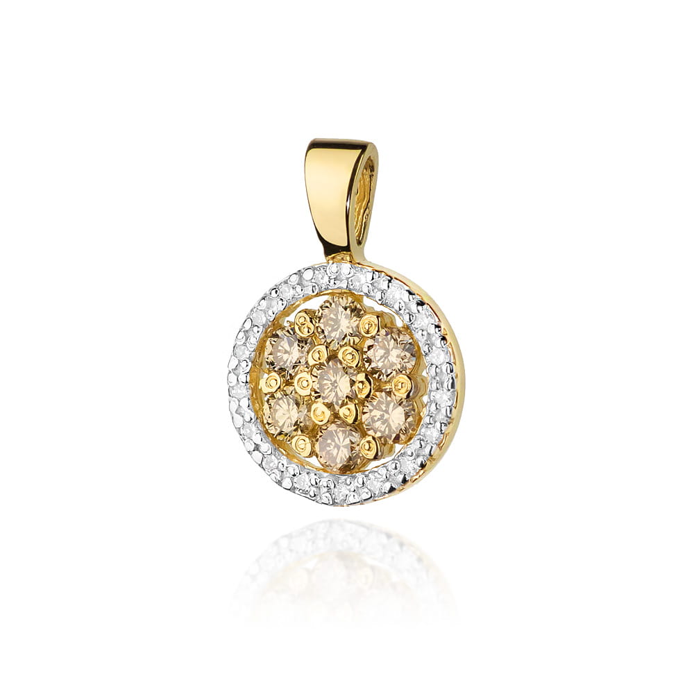 Zawieszka z diamentami żółte złoto 1 Zawieszka Z440 z diamentami żółte złoto Jubiler Kraków BigDIAMOND