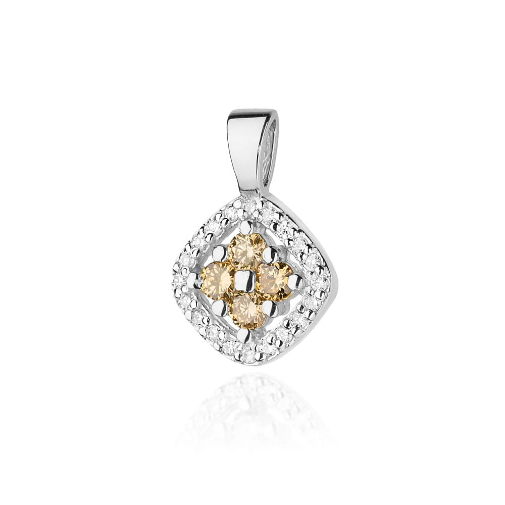Zawieszka z diamentami białe złoto 1 Zawieszka Z441 z diamentami białe złoto Jubiler Kraków BigDIAMOND