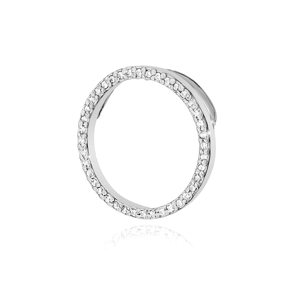Zawieszka z diamentami białe złoto 1 Zawieszka Z442 z diamentami białe złoto Jubiler Kraków BigDIAMOND