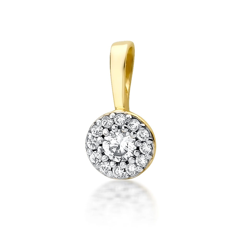 Zawieszka Diament 0,12ct żółte złoto 1 Zawieszka Z443 Diament 0