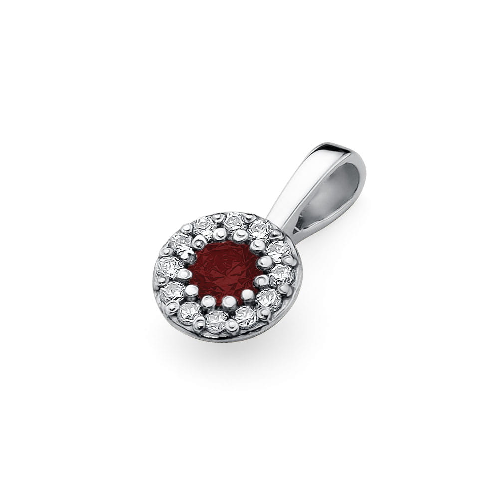 Zawieszka Rubin 0,15ct białe złoto 2 15ct białe złoto Jubiler Kraków BigDIAMOND