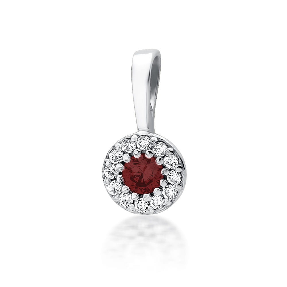 Zawieszka Rubin 0,15ct białe złoto 1 Zawieszka Z443 Rubin 0