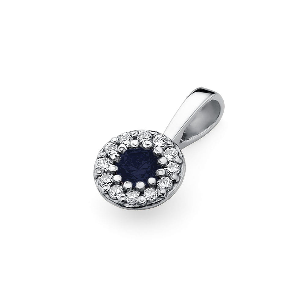 Zawieszka Szafir 0,15ct białe złoto 2 15ct białe złoto Jubiler Kraków BigDIAMOND