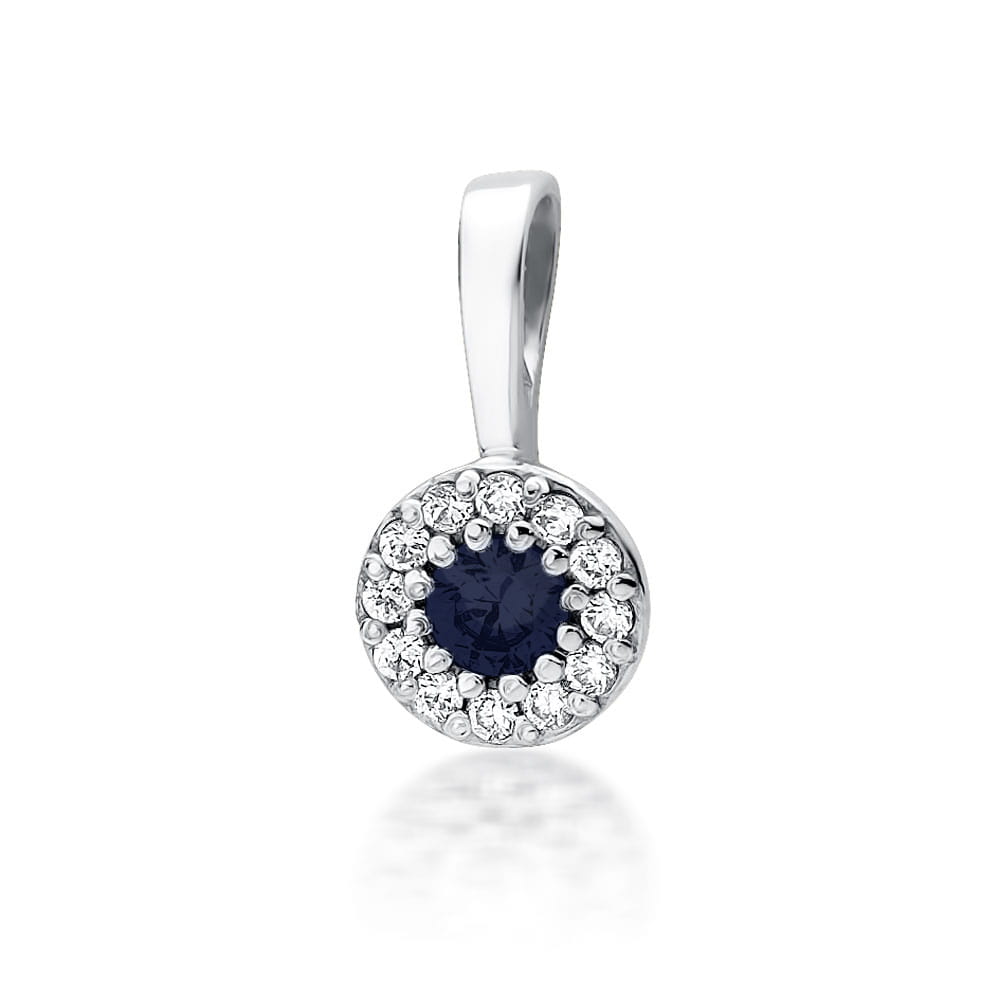 Zawieszka Szafir 0,15ct białe złoto 1 Zawieszka Z443 Szafir 0