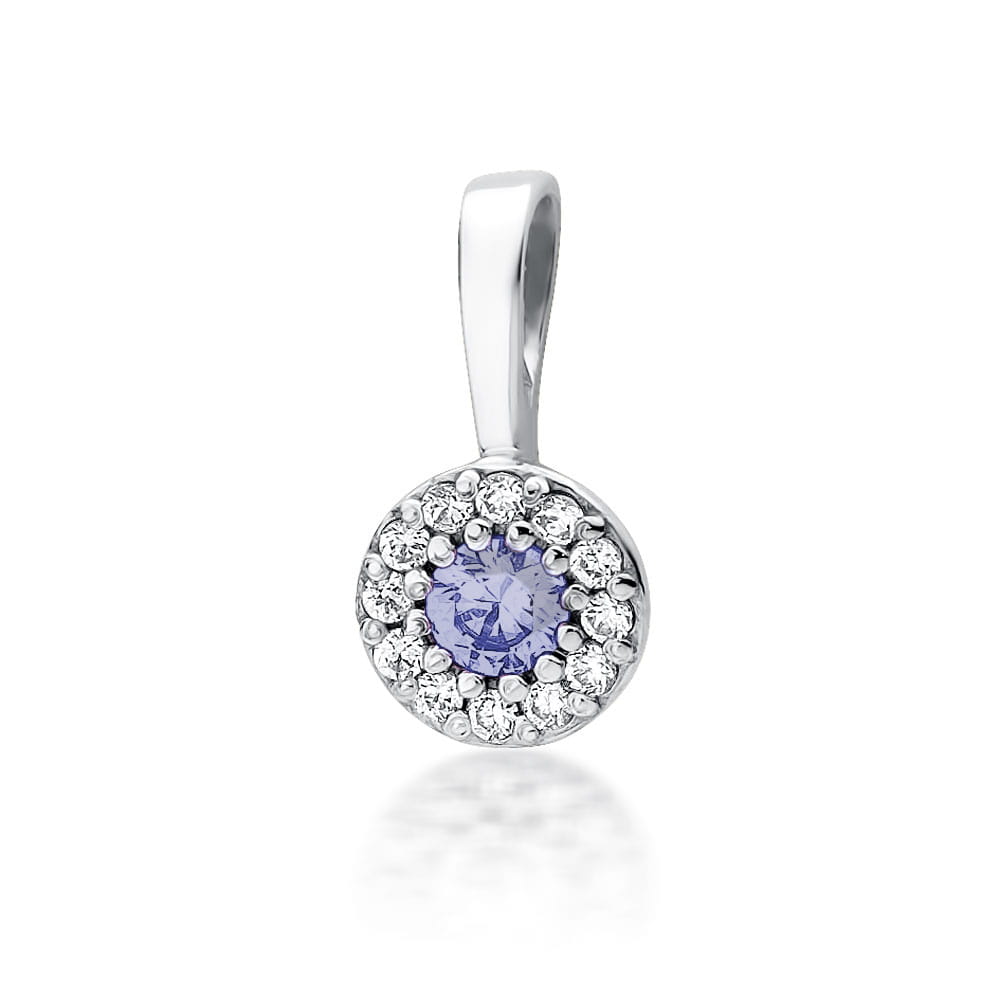 Zawieszka Tanzanit 0,15ct białe złoto 1 Zawieszka Z443 Tanzanit 0
