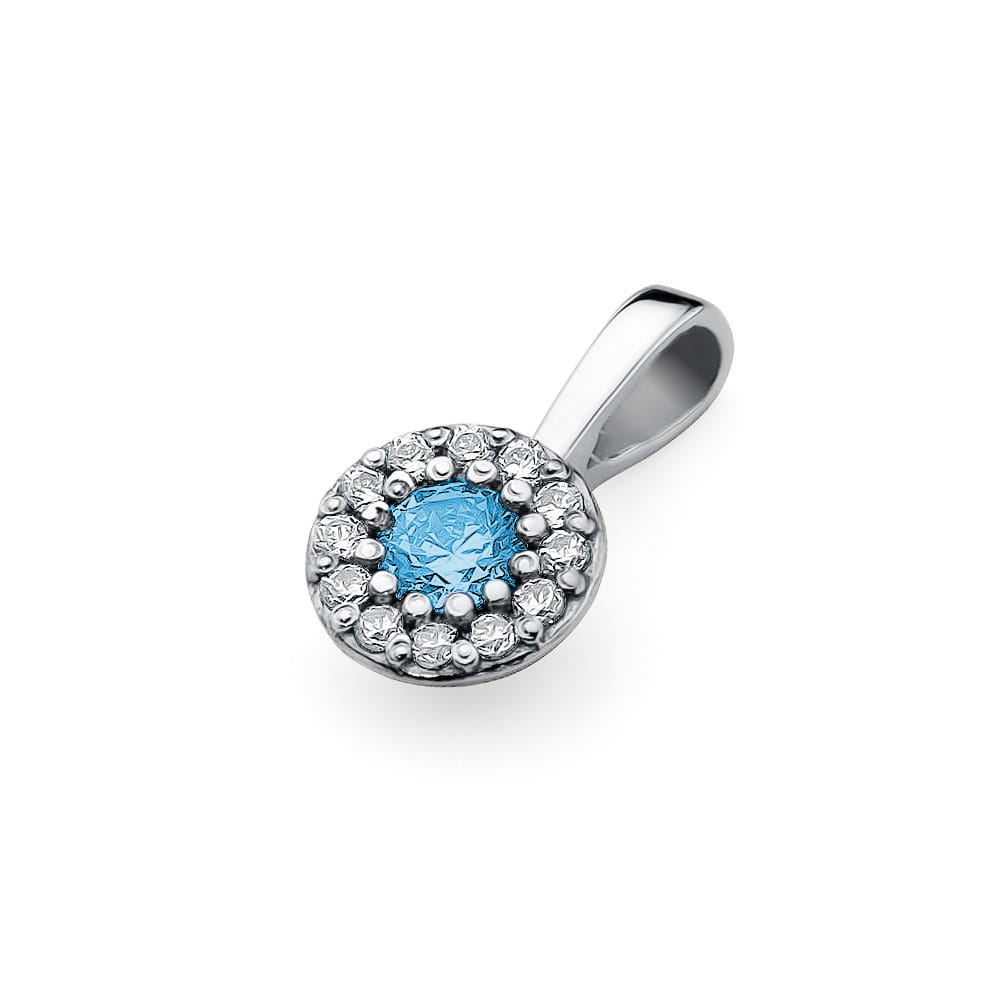 Zawieszka Topaz 0,15ct białe złoto 2 15ct białe złoto Jubiler Kraków BigDIAMOND