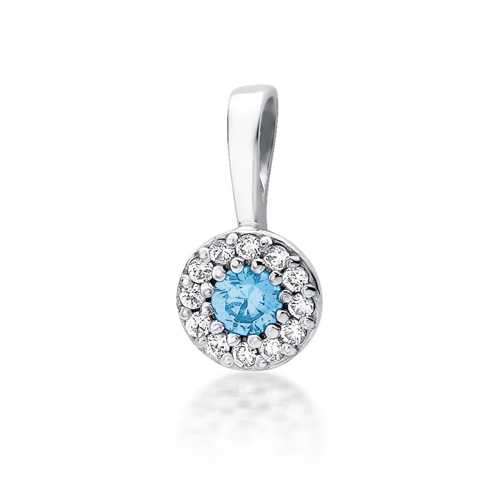 Zawieszka Topaz 0,15ct białe złoto 1 Zawieszka Z443 Topaz 0