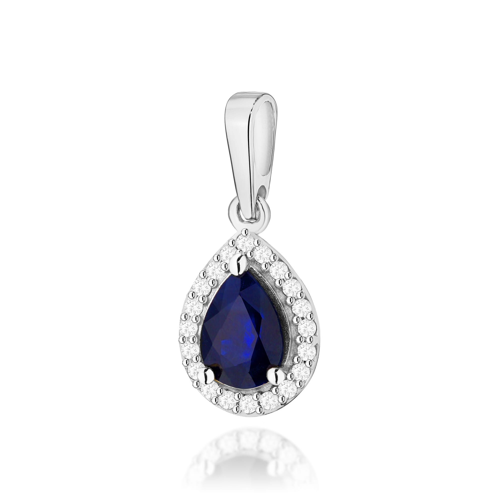 Zawieszka Szafir 0,60ct białe złoto 1 Zawieszka Z455 Szafir 0