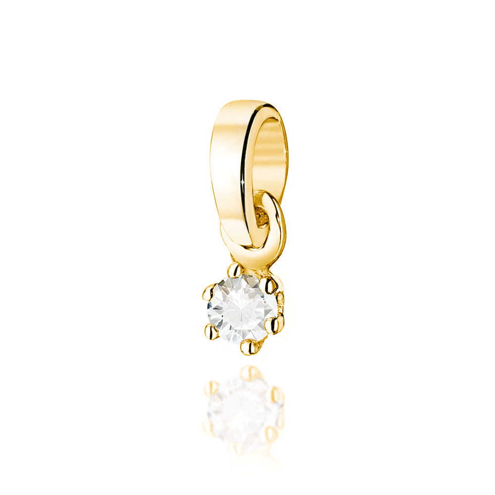Zawieszka Diament 0,04ct żółte złoto 1 Zawieszka Z501 Diament 0