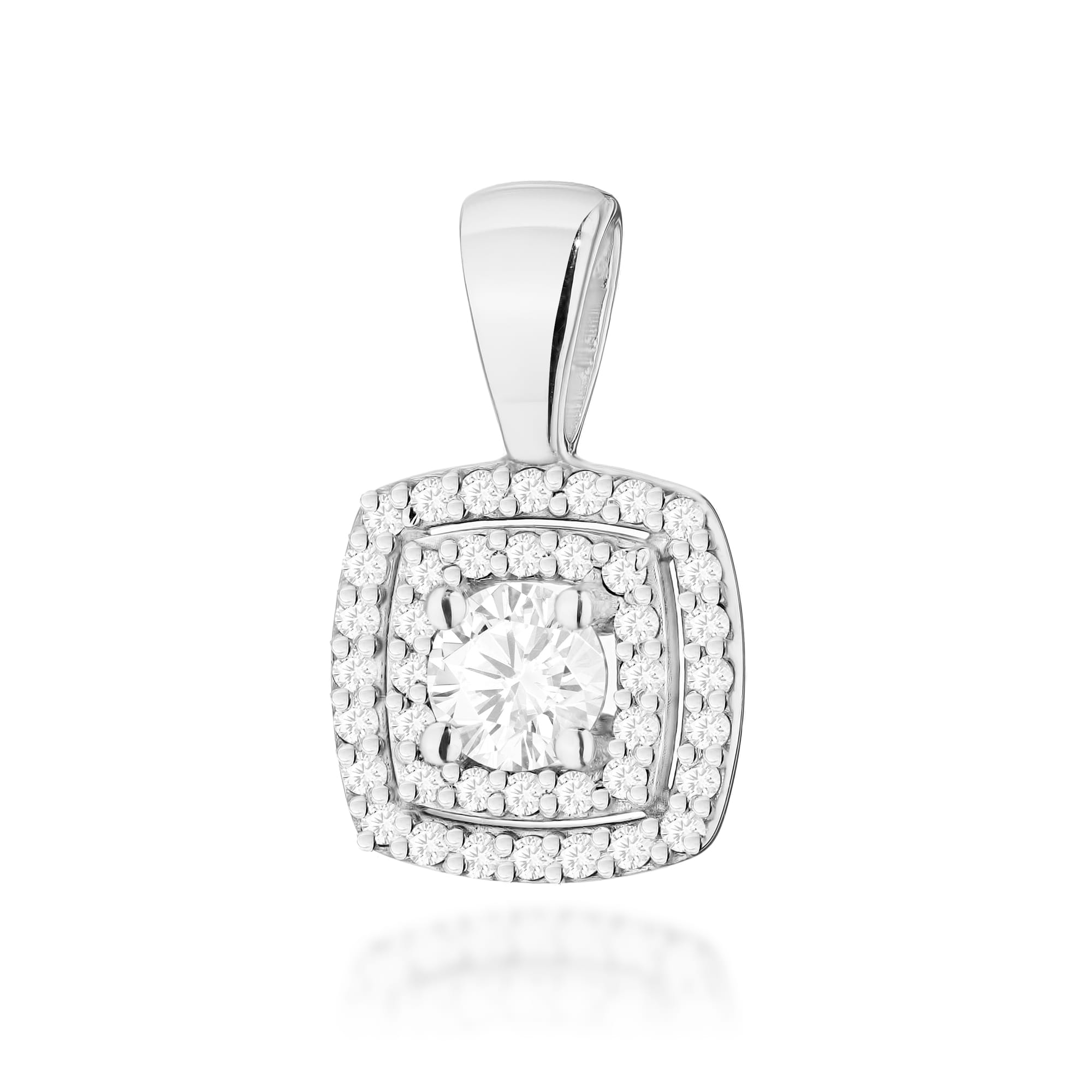 Zawieszka z diamentami białe złoto 1 Zawieszka Z506 z diamentami białe złoto Jubiler Kraków BigDIAMOND