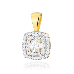 Zawieszka Z506 z diamentami żółte złoto Jubiler Kraków BigDIAMOND