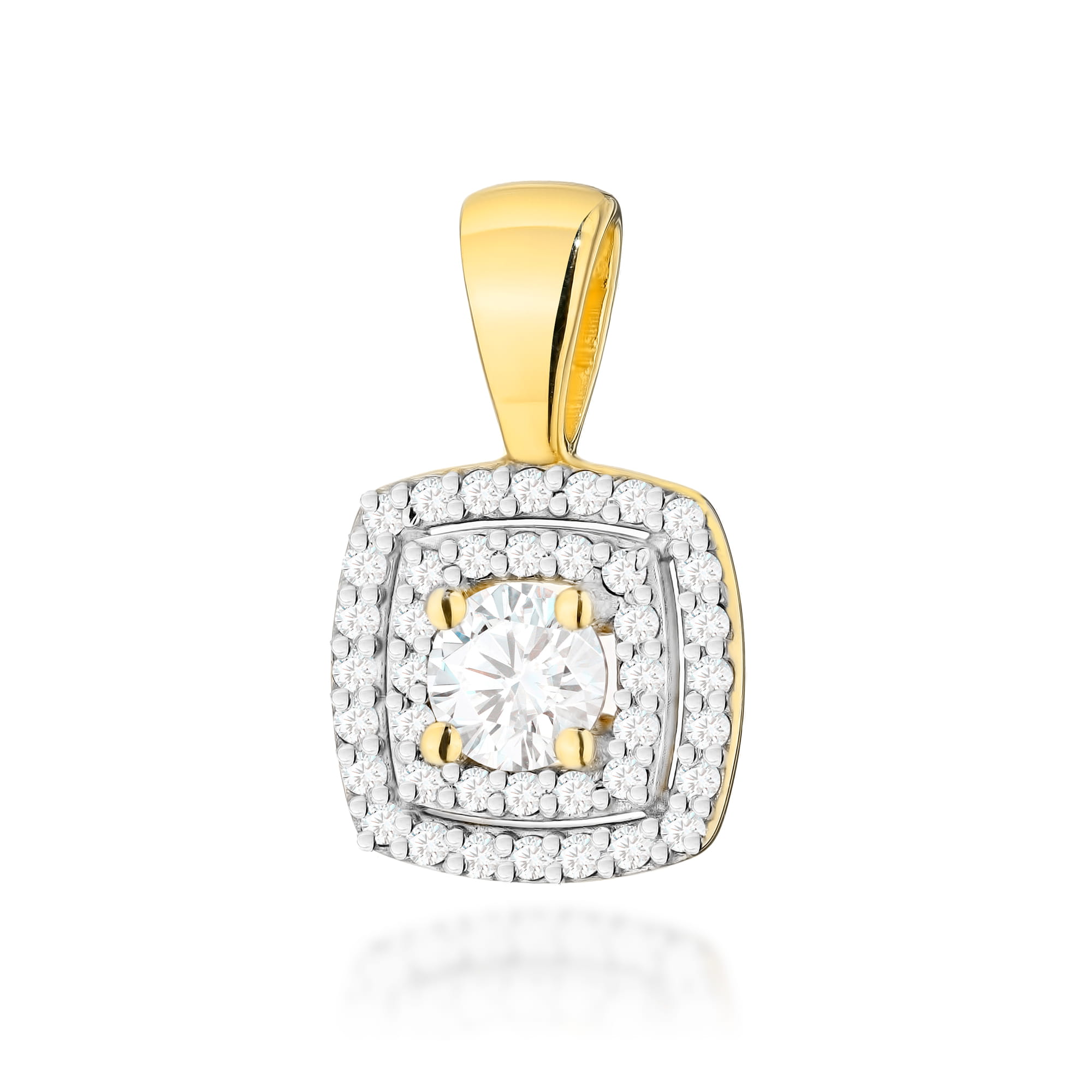 Zawieszka z diamentami żółte złoto 1 Zawieszka Z506 z diamentami żółte złoto Jubiler Kraków BigDIAMOND