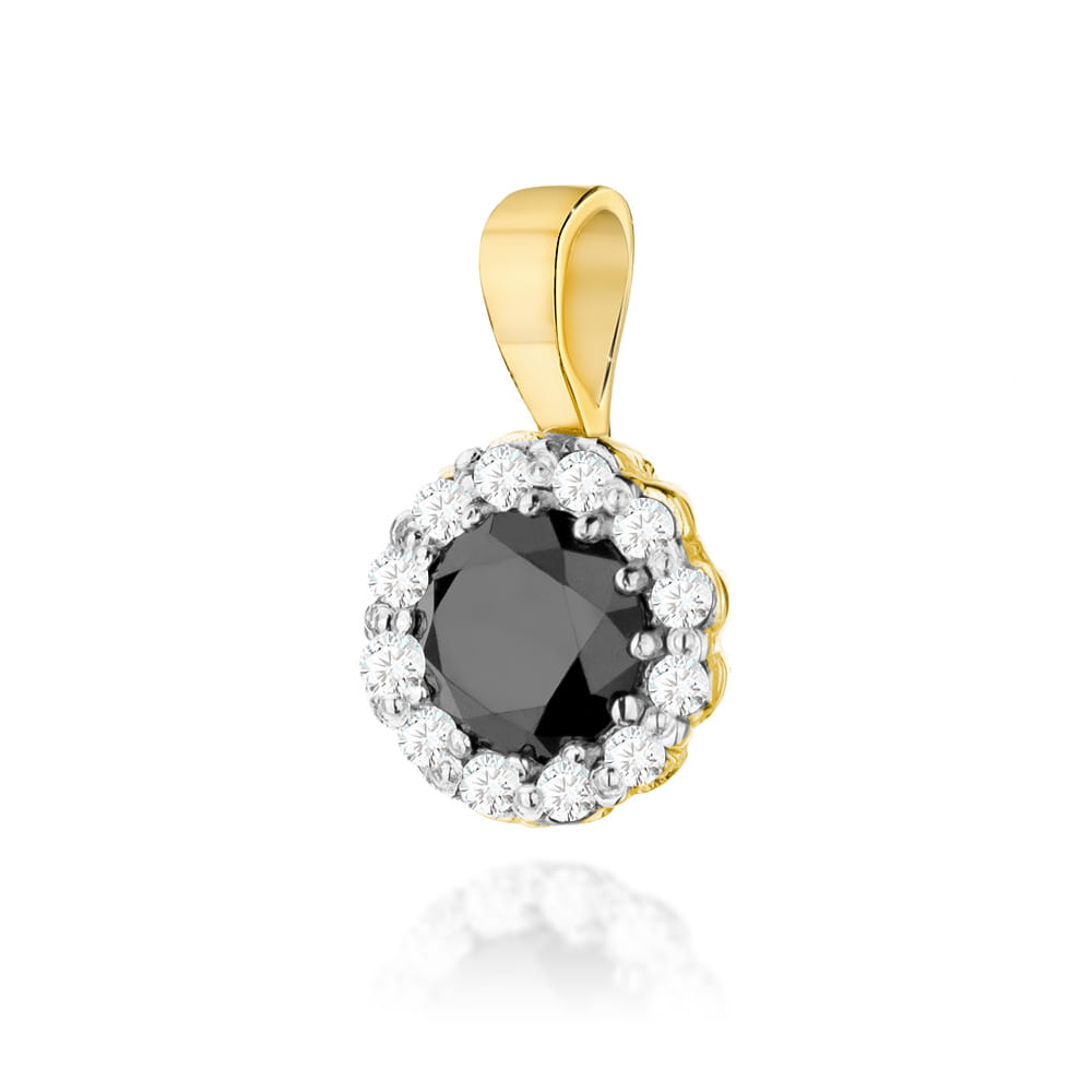 Zawieszka Czarny Diament 0,50ct żółte złoto 1 Zawieszka Z510 Czarny Diament 0