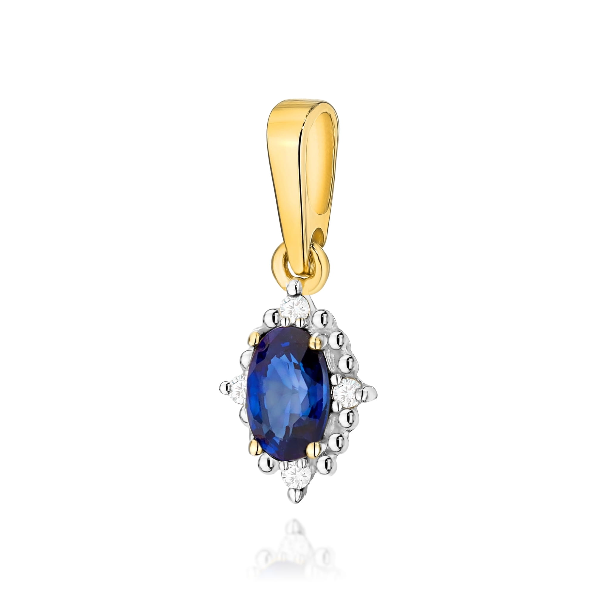 Zawieszka Szafir 0,30ct żółte złoto 1 Zawieszka Z512 Szafir 0