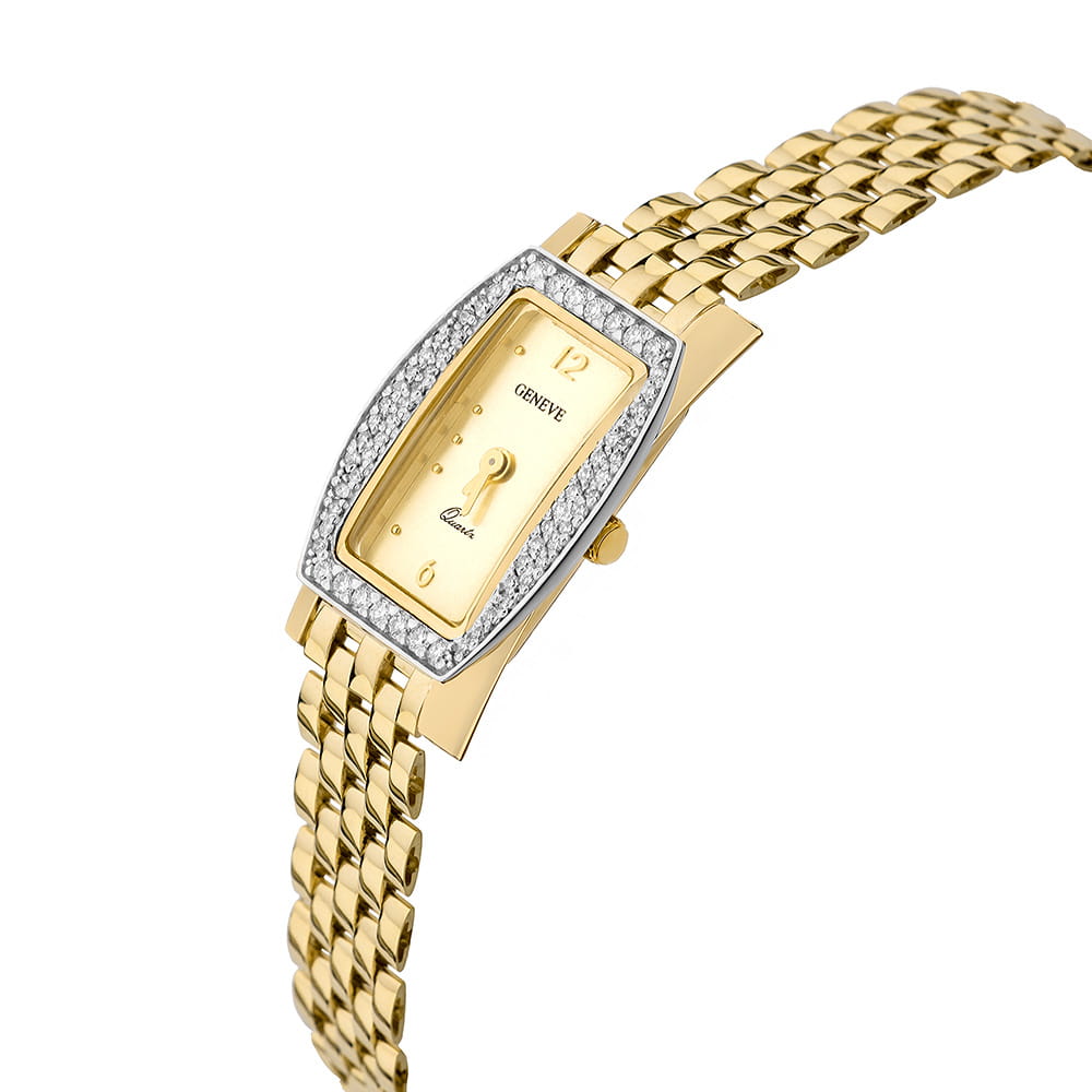 Złoty damski zegarek z diamentami VS2 G Geneve 2 Złoty damski zegarek z diamentami VS2 G Geneve - obrazek 2