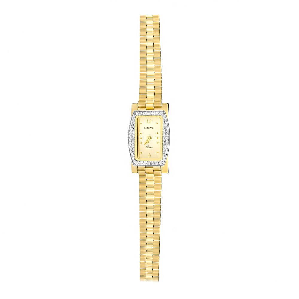 Złoty damski zegarek z diamentami VS2 G Geneve 1 Złoty damski zegarek z diamentami VS2/G Geneve Jubiler Kraków BigDIAMOND