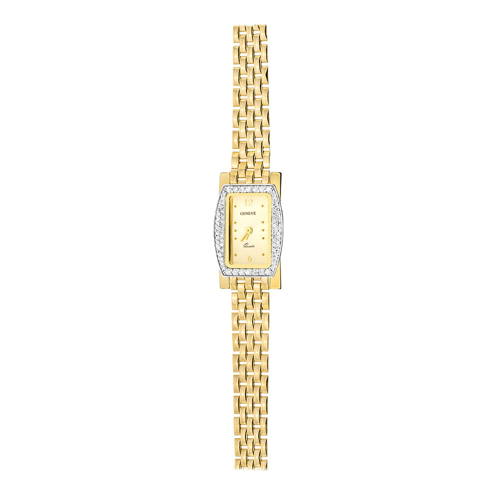Złoty damski zegarek z diamentami VS2 G Geneve 1 Złoty damski zegarek z diamentami VS2/G Geneve Jubiler Kraków BigDIAMOND