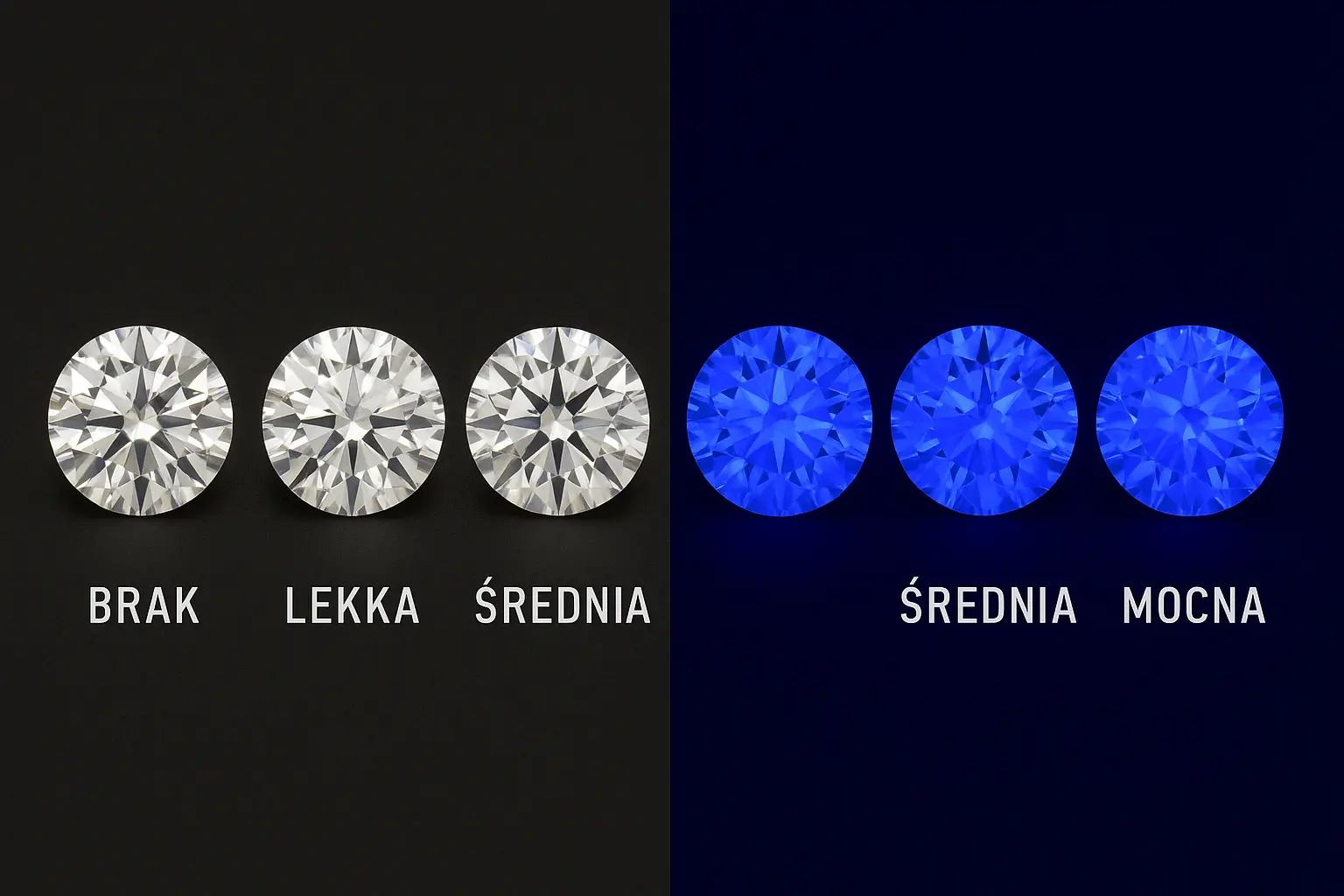 Jak czytać certyfikat diamentu? Zrozum klasyfikację GIA, IGI i HRD 7 Fluorescencja Diamentów - Jak Wpływa na Wygląd i Wartość Kamienia