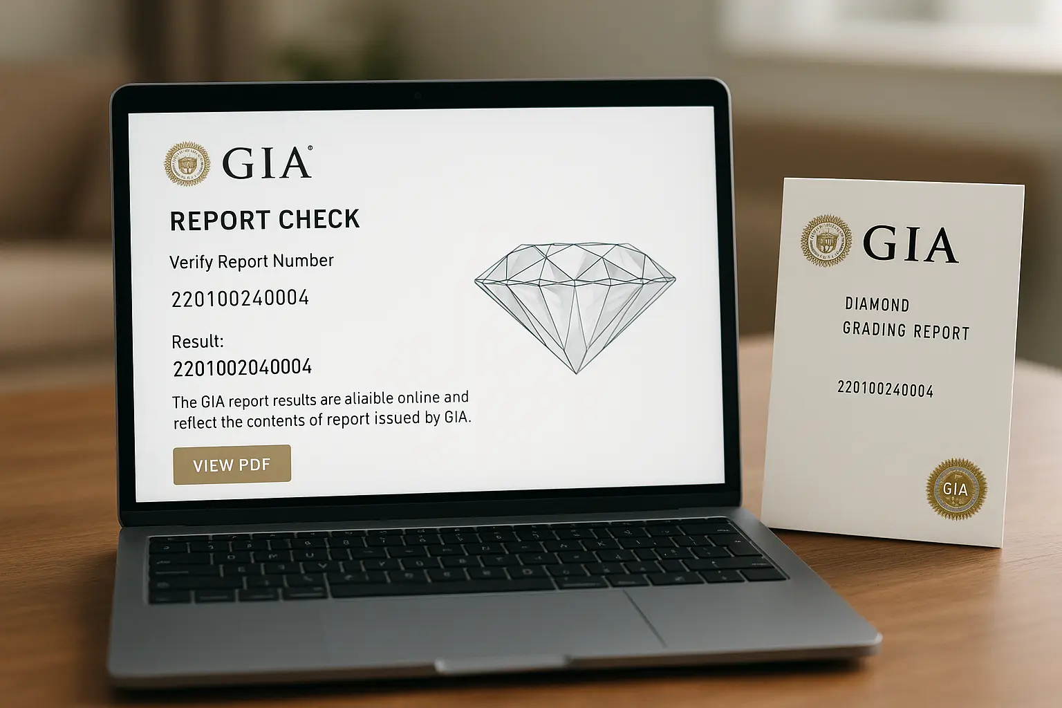 Jak czytać certyfikat diamentu? Zrozum klasyfikację GIA, IGI i HRD 8 Jak Sprawdzić Autentyczność Certyfikatu GIA Online - Poradnik