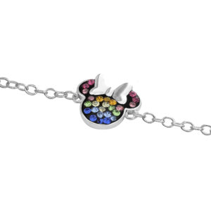 Bransoletka Disney Minnie – srebro 925 – kolorowe cyrkonie – BigDIAMOND Kraków