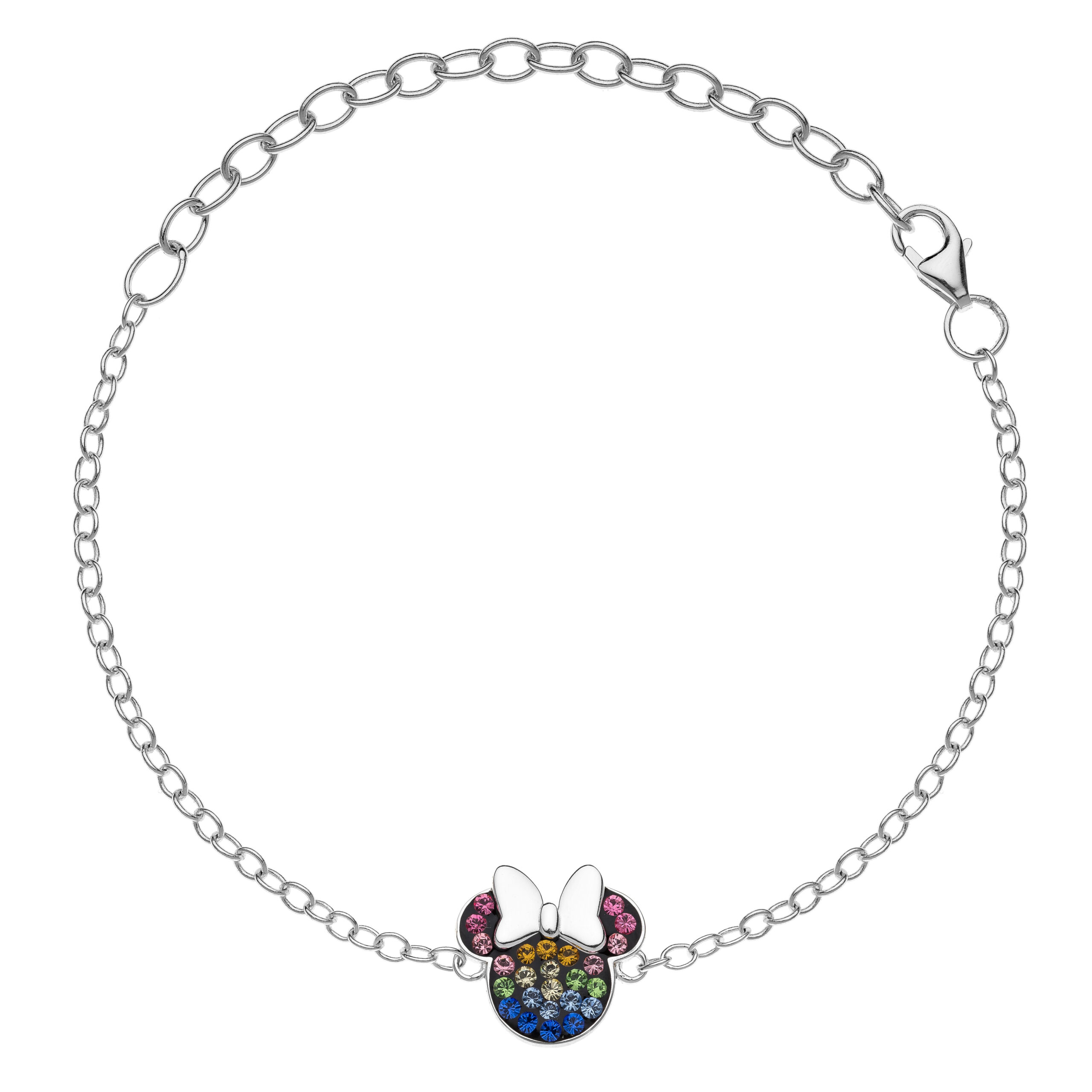 Bransoletka Disney Minnie – kolorowe cyrkonie Bransoletka Disney Minnie srebro 925 z kolorowymi cyrkoniami