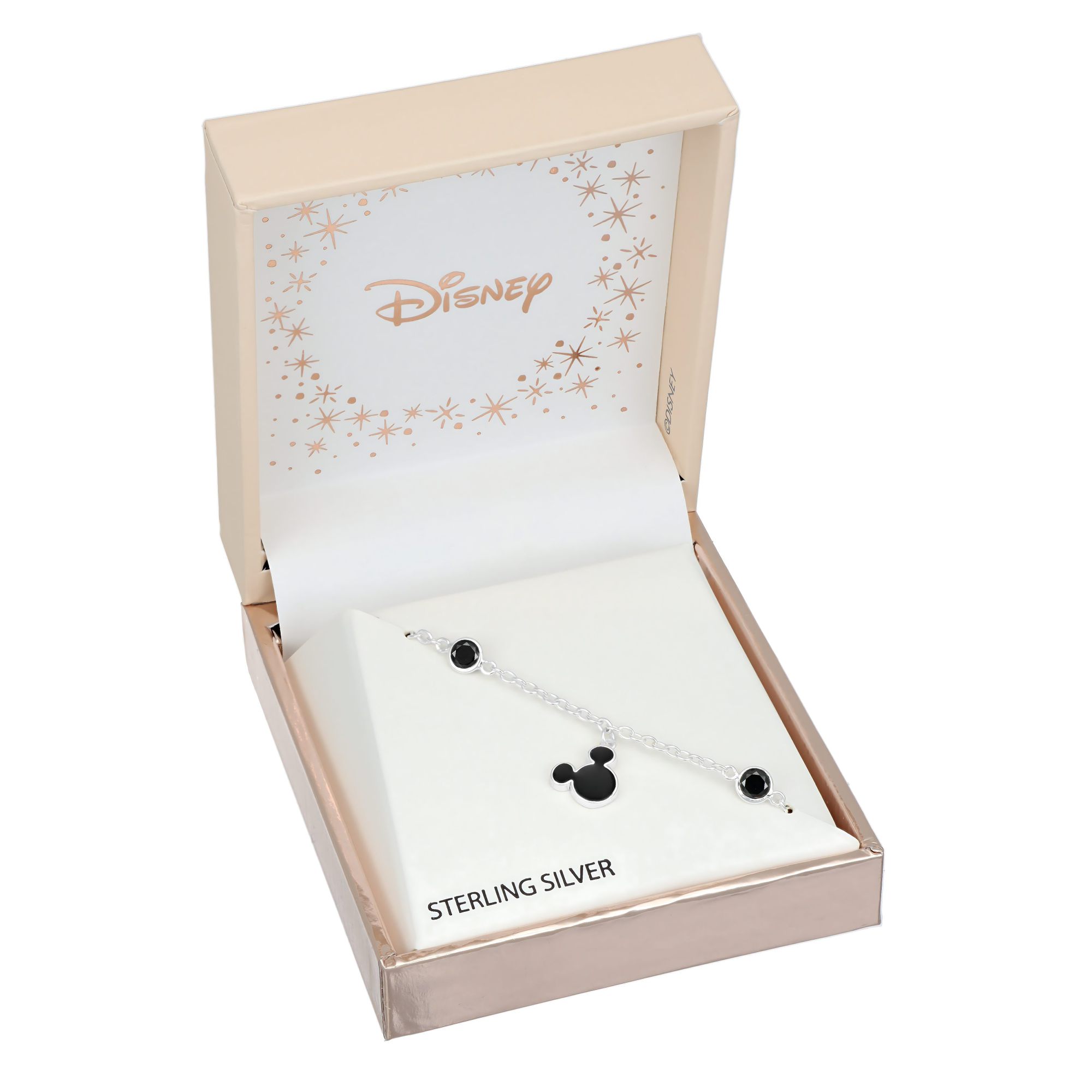 Bransoletka Disney Miki – srebro 925 i czarne kamienie – BigDIAMOND Jubiler Kraków 3 Bransoletka Disney Myszka Miki w eleganckim pudełku – BigDIAMOND Jubiler Kraków