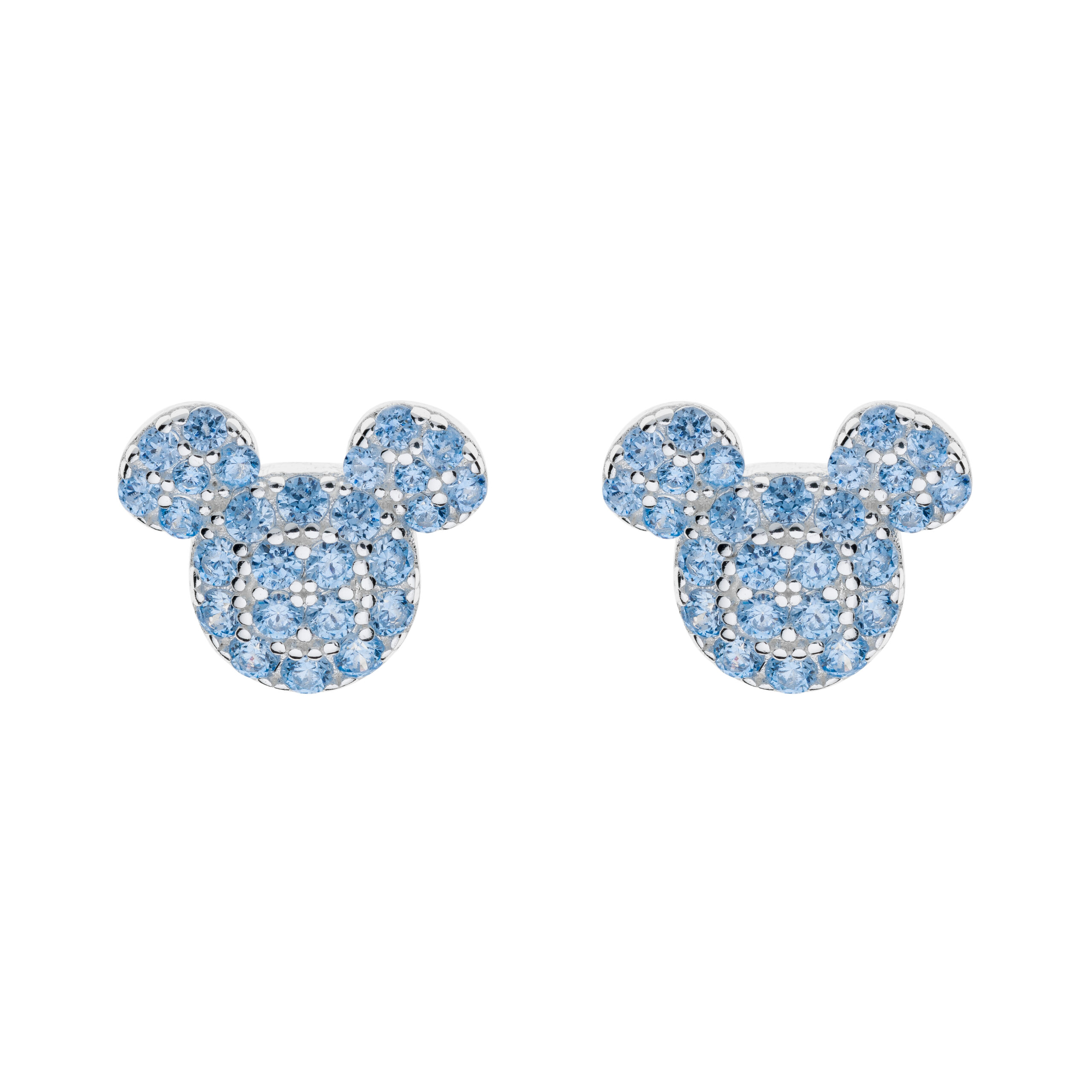 Kolczyki Disney Mickey Mouse – niebieskie kryształki Kolczyki Disney Mickey Mouse z niebieskimi kryształkami