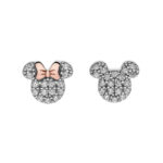 Kolczyki Disney Minnie i Mickey z cyrkoniami – komplet dla dzieci