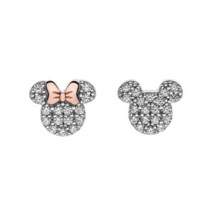 Kolczyki Disney Minnie i Mickey z cyrkoniami – komplet dla dzieci