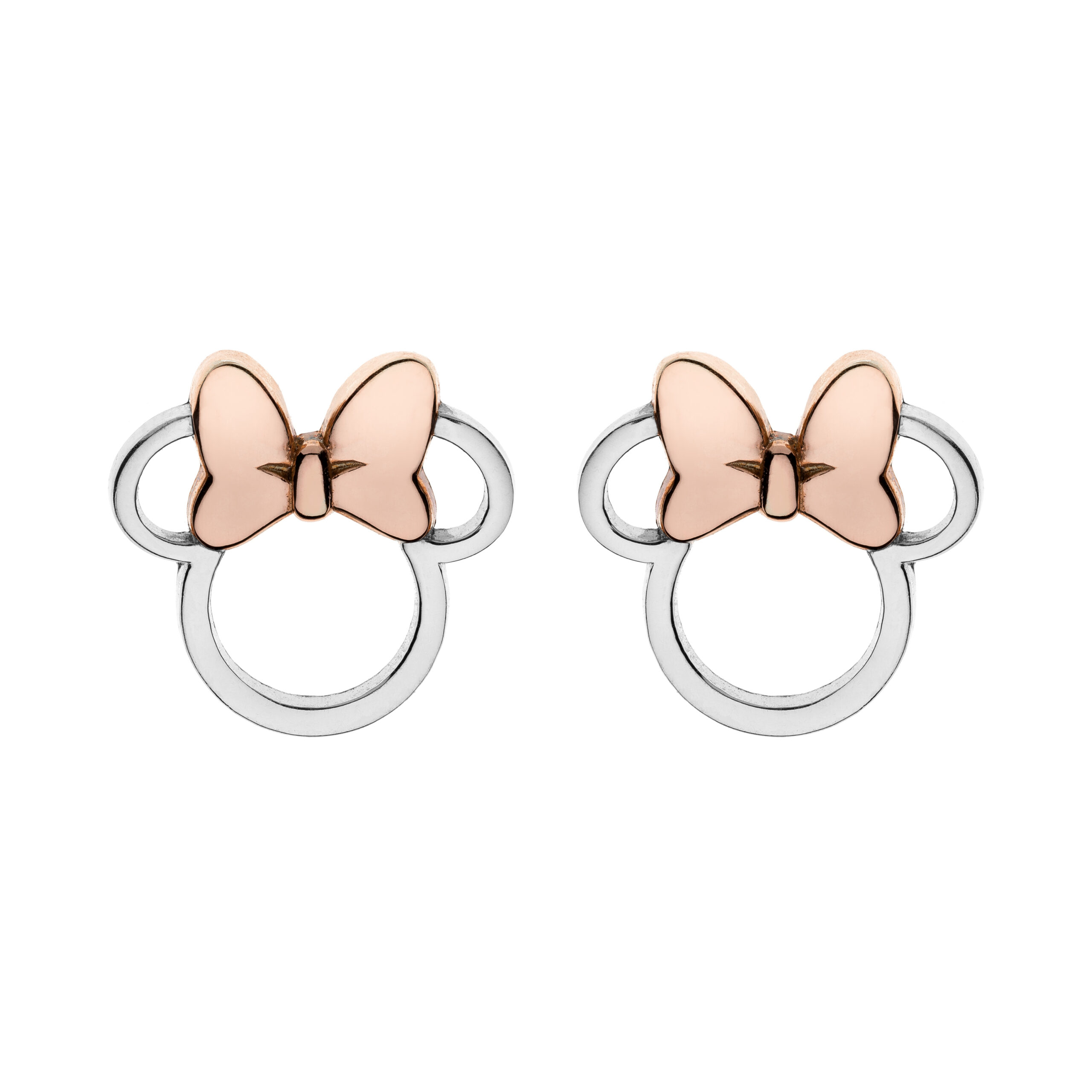 Kolczyki Disney Minnie – srebro 925 z różowym złotem Kolczyki Disney Minnie w kolorze różowego złota