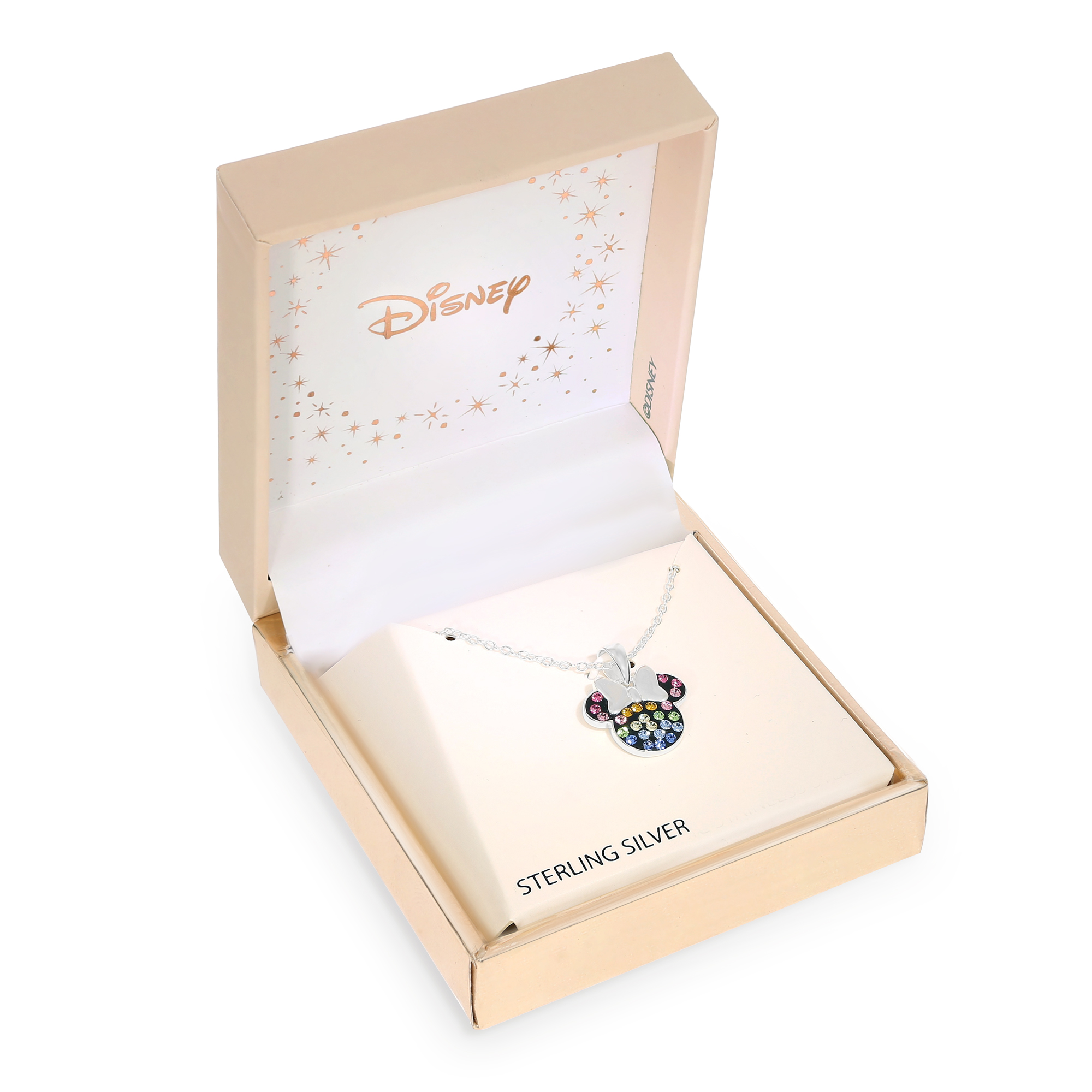 Naszyjnik Disney Minnie – srebro 925 – kolorowe cyrkonie – BigDIAMOND Jubiler Kraków 4 Naszyjnik Disney Minnie w oryginalnym pudełku prezentowym Disney