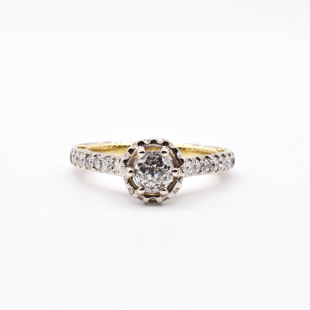 Pierścionek z diamentami – białe i żółte złoto 585 – 1.52ct – BigDIAMOND Jubiler Kraków 1 Ręcznie wykonany pierścionek z diamentami – białe i żółte złoto 585 – 1.52ct – BigDIAMOND Jubiler Kraków