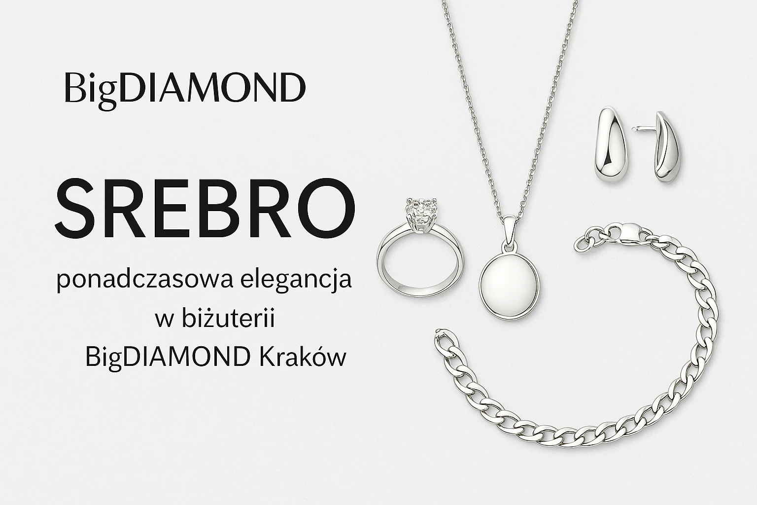 Srebro biżuteria od BigDIAMOND w Krakowie.