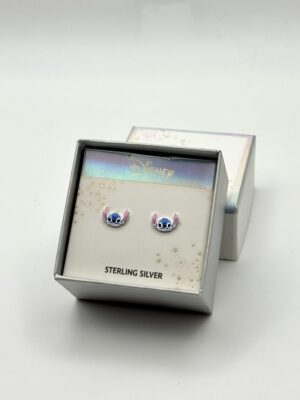 Sterling silver earrings featuring a character design.